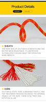 Type-A 38kN 14mm Nylon Polyamide CORDE pour Camping et Randonnée CE UIAA Approuvé