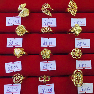 14K 금도금 두바이 골드 용 반지 남녀 공용 - Product Image 6