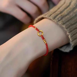 Pulsera de Oro Puro 999 con Diseño de Banda de Möbius 1314, Pulsera de Cuentas Tejidas 3D para tu <span class=keywords><strong>Novia</strong></span> como Regalo - Product Image 2