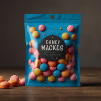 Lot de 500 sachets en plastique noir mat Mylar sachets en aluminium à fermeture éclair avec fenêtre transparente