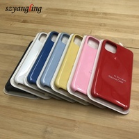 Coque en silicone d'origine pour iPhone et coque en silicone souple antichoc avec logo personnalisé