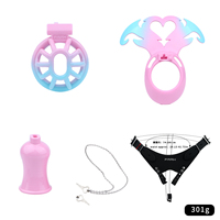 FRRK Dispositif de chasteté coloré Sissy ABS inversé et allongé, ceinture ajustable, confortable à porter, pour l'entraînement à l'abstinence masculine, jouets sexuels