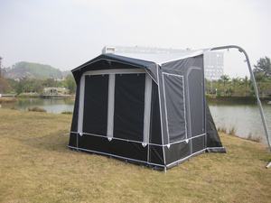 Camping en plein air auvent caravane <span class=keywords><strong>gonflable</strong></span> Tube tente avec annexe ombre tente famille grand Tunnel voyage tente - Product Image 5