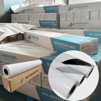 Vinilo Autoadhesivo en Rollo de PVC Ecológico para Publicidad, Color Negro, 140G