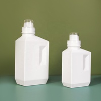 Bouteille vide de liquide de détergent à lessive en plastique HDPE, vide, carrée, rechargeable, 1L, 1000ml, 500ml