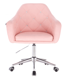 Prix usine style nordique doux pivotant restaurant chaise longue maison en cuir rose loisirs chaise pivotante - Product Image 2