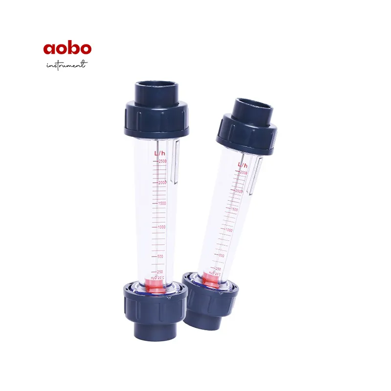 Aobo Water Rotameter 2024 Plastic Watermeter Flow Meter Met Draad Flens Vloeibare Rota Flow Meter