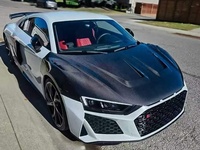 Capot en Fiber de carbone sec mat de Style PK personnalisé privé pour Audi R8 2016-2023 Mise à niveau du capot en Fiber de carbone sec mat