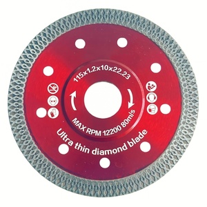 Lame de scie diamantée X-Mesh Turbo pour découpe à sec et humide de carreaux, céramique et porcelaine, avec logo UV USA Grade Fast Clean, 4.5, 5, 7, 9, 10, 12, 14 pouces - Product Image 3
