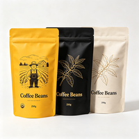 Sachet Doypack Personnalisé en Kraft Compostable avec Valve de Dégazage, Anti-Odeur et Anti-Humidité, Qualité Alimentaire, Imprimé, Écologique pour Café