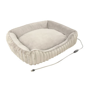 OEM Großhandel Luxus Beheizbares Hundebett Rutschfester Oxford-Boden Super Warm Weich Umweltfreundlich Haustier Hund Katze Bett mit Schalter für Alle Jahreszeiten - Product Image 2