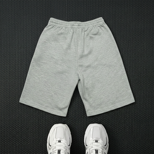 Shorts Bermuda en Coton Gris Côtelé pour Homme avec Bande Latérale et Cordon de Serrage à la Taille, Séchage Rapide, Décontracté, Écologique, Bangladesh - Product Image 3