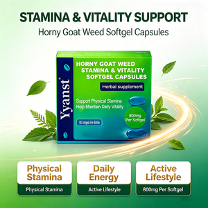 Extrait naturel de Horny Goat Weed 800mg Gélules pour la vitalité et la résistance 90 unités Stimule l'énergie physique et l'endurance Marque privée OEM - Product Image 2