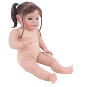 Muñeca de Vinilo Suave de alta durabilidad, dedos de los pies delicados, muñeca de bebé de niña blanca Reborn simulada de 20 pulgadas