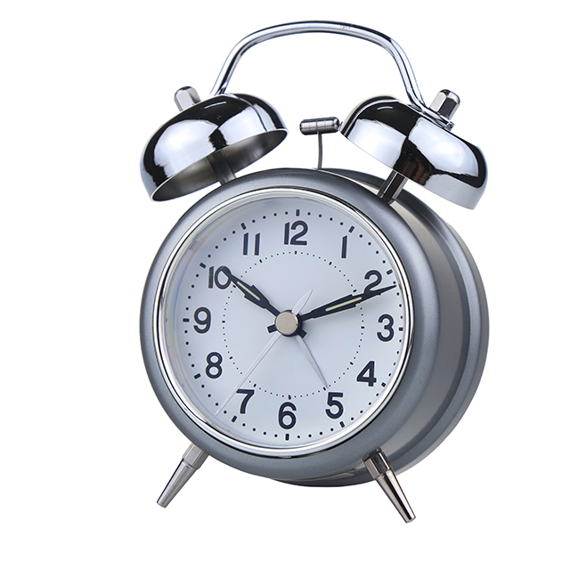 IMSH TB09802 Quartz Analog Clocks Metal Twin Bell Alarm Clock