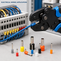 Kit de sertissage VE4009-A pour connecteur de câble industriel en cuivre à torsion 4 mm, finition mate WKDQ