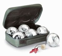 YumuQ 73MM 32MM Metal 4 Team Bocce Ball Set Bocce French Jeu De Boules De Pétanque avec étui de transport
