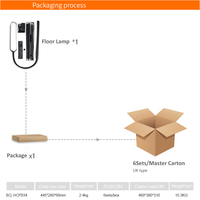 Banqcn Date Detable LED Lampadaire Design Moderne avec CCT Luminosité Tunable Utilisation Intérieure 5-10 mètres Caractéristiques IR Combiné À Distance
