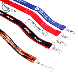 Wholesale Custom Logo Personalized Embroidered RPET Polyester ID Badge Card Holder Lanyard for Hotel