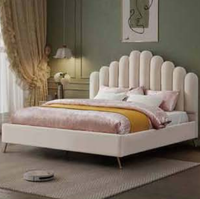 Lit Bulle Populaire et Élégant en Bois Massif pour Chambre à Coucher, Idéal Appartement, Hôtel, Chambre Principale, Taille Queen