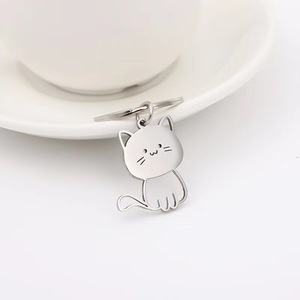 Porte-clés vintage en acier inoxydable et alliage de zinc, style rétro, motif <span class=keywords><strong>animal</strong></span> creux, pendentif couple, breloque de sac en métal sérigraphié - Product Image 5