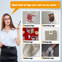 Chaussettes de sport personnalisées pas chères avec logo, anti-humidité, rembourrées, sans couture, 82% coton, brodées, tricotées, pour la course à pied, MOQ 50