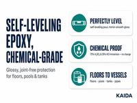 Système de revêtement époxy auto-nivelant anti-corrosion, finition miroir, sans joint, résistant aux produits chimiques, revêtement de sol de 2 à 5 mm