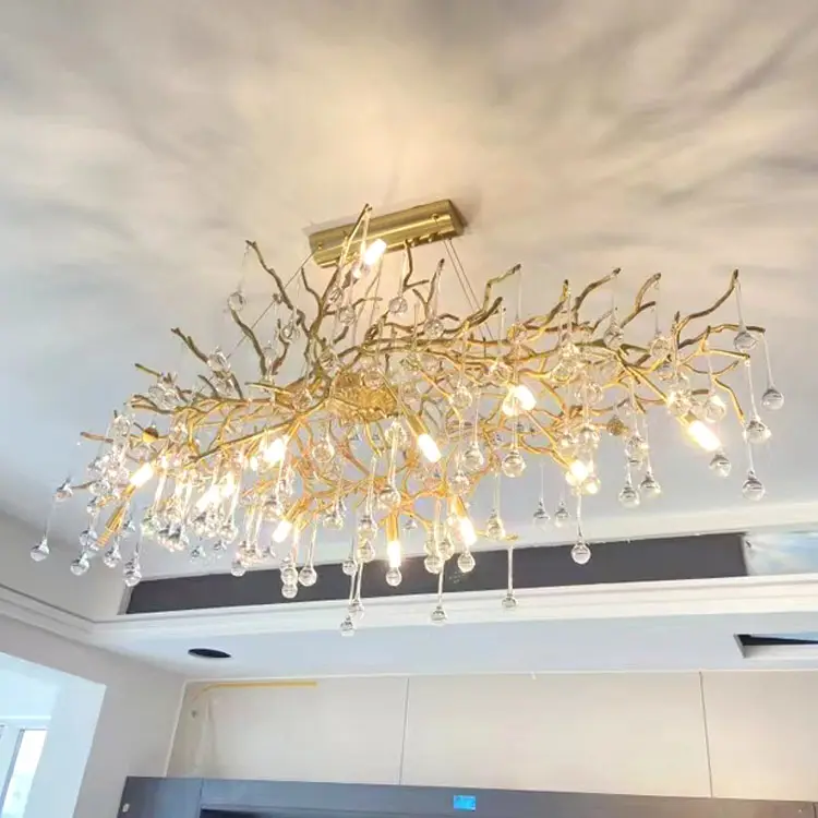 Creative nordic home decor crystal high quality kitchen island luxury modern pendant light loft vintage lamp