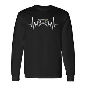 T-shirt à manches longues Heartbeat Gaming Controller, cadeau pour les joueurs - Product Image 1
