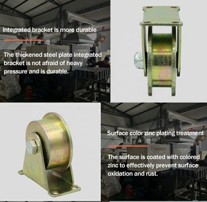U/V/h/t rãnh Bánh Xe Màu kẽm theo dõi bánh xe trượt cổng Con lăn góc bánh xe - Product Image 6