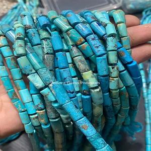 Hebras de cuentas de turquesa Kingman naturales para la fabricación de joyas, venta al por mayor, cuentas de piedra sueltas para DIY pulseras, collares, accesorios - Product Image 1