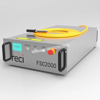 Besi Tahan Karat Pembersih/Pemotongan Aluminium 1000W 2000W 3000W MAX JPT Reci Raycus Sumber Laser Serat Terus Menerus