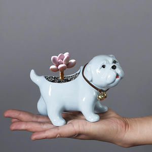 Pot de fleurs en céramique créatif avec un design mignon de chien <span class=keywords><strong>Shar</strong></span> <span class=keywords><strong>Pei</strong></span>, durable pour les plantes succulentes et les plantes - Product Image 4