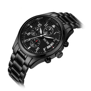 Relojes KINYUED de Acero Inoxidable Luminosos con Logotipo Personalizado, Relojes de Cuarzo de Lujo para Hombre - Product Image 4