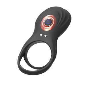 Anneau <span class=keywords><strong>de</strong></span> verrouillage sans fil électrique vibrant à double anneau pour homme, avec retardateur d'éjaculation et 10 modes <span class=keywords><strong>de</strong></span> vibration, améliorant la rigidité érectile - Product Image 3