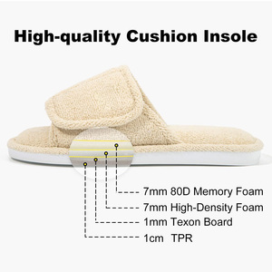 Scivoli <span class=keywords><strong>in</strong></span> spugna aperti da <span class=keywords><strong>donna</strong></span> con suola <span class=keywords><strong>in</strong></span> TPR traspirante per interni <span class=keywords><strong>in</strong></span> <span class=keywords><strong>Memory</strong></span> <span class=keywords><strong>Foam</strong></span> per camera da letto <span class=keywords><strong>scarpe</strong></span> per la casa pantofole regolabili - Product Image 6