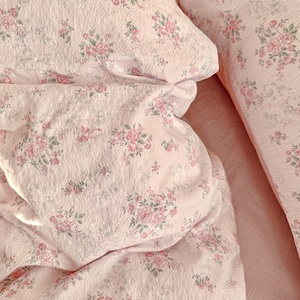 Fresh Simple A-Class Pure Cotton Cloud-Like Double-Layer Gauze Four-Piece Dormitory Bedding Set Floral Pattern - Product Image 3