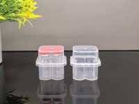 Boîte de 4 petits flacons transparents en plastique de 3 ml, étui de rangement de voyage pour flacons Cillin, support pour petits flacons, adapté aux étuis à peptides