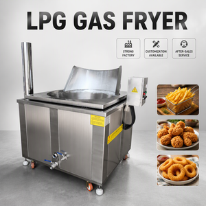 Friteuse industrielle à bascule électrique avec contrôle de température pour arachides et chips - Product Image 5