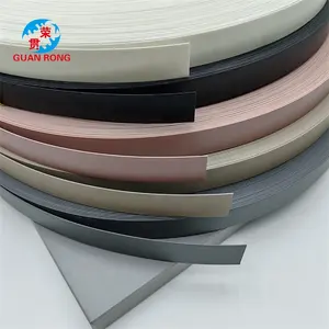 Decorative Edge Banding Tape Flexible Wood Grain Solid Color PVC ABS Door Edge Band