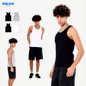 Bán Buôn Người Đàn Ông Mùa Hè Vest Lỏng Axit Washvintage Không Tay Polyester/Bông Biểu Tượng Tùy Chỉnh Mensinglet <span class=keywords><strong>Tank</strong></span> Tops - Product Image 1