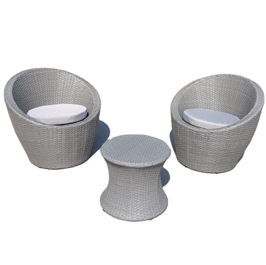Rattan Outdoor Garden Furniture 3pcs Set Home Decoration and Accessories Round Coffee Garden Table Set Balcony Set