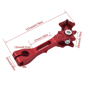 Palanca de Freno Trasero de Aluminio CNC para Motocicleta, Monobloque Rojo, Pieza de Modificación para Moto - Product Image 5