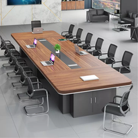 Meubles de bureau Liyu, personnalisation en gros de bureaux de réunion en bois de qualité, table de conférence moderne de grande taille