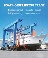 Grue de levage de bateaux 100-600 tonnes, palan marin mobile avec moteur 25-7 tonnes et composants essentiels du roulement inclus
