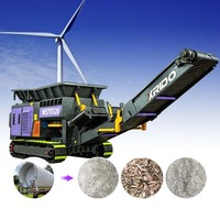 Usine de recyclage mobile haute efficacité pour déchets solides, fibres de verre et pales d'éoliennes, capacité 1-10T/H