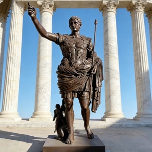 Statue en bronze romaine grandeur nature personnalisée de Jules César pour la décoration de jardin - Product Image 2