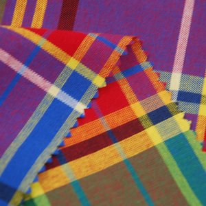 Tissu en gros pour <span class=keywords><strong>patchwork</strong></span>, tissé, uni, 21s, 105 g/m², à carreaux Madras - Product Image 4