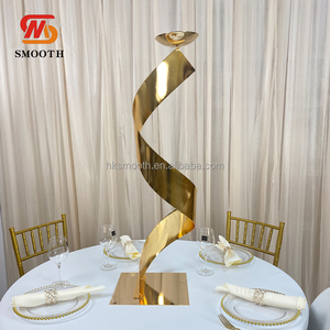 Elegante Soporte de Metal para Flores en Negro, Blanco y Dorado, Centro de Mesa para Bodas, Eventos, Fiestas y Cumpleaños - Product Image 3
