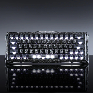 <span class=keywords><strong>Clavier</strong></span> de jeu filaire GravaStar V60 <span class=keywords><strong>Pro</strong></span> Édition Spéciale Cyber Frost Noir, disposition 60 %, interrupteurs UFO à effet Hall magnétique - Product Image 4